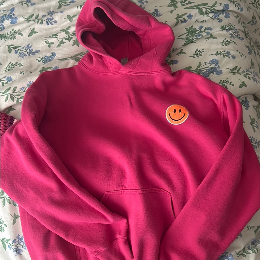 Pink Smiley Face Hoodie